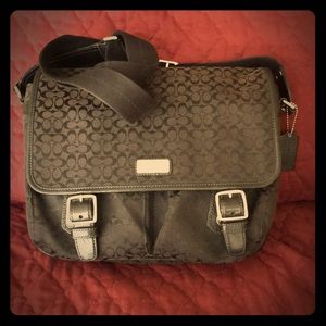 Coach Black messenger Bag